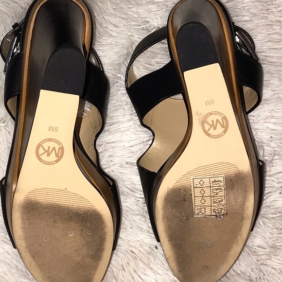 COPY - Michael Kors Black Leather Wedge heels - Picture 5 of 5